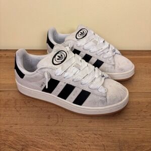 ADIDAS Campus 00s Sneakers Crystal White Women Size 8.5 Suede Casual Everyday